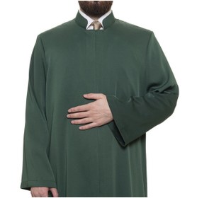 Resim İkranur Nafi Hakim Yaka Sade İmam Cübbesi Yeşil 