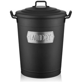 Resim The Mia Çamaşır Sepeti Siyah 