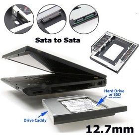 Resim 12.7Mm Sata HDD Harddisk Caddy Kızak Kutu Laptop SSD Notebook 