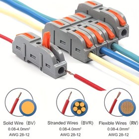 Resim 10/20/50 adet Tel Bağlantı Elemanı Yumuşak ve Sert Tel Evrensel Hızlı Terminal DIY Tel Bağlantı Terminali 