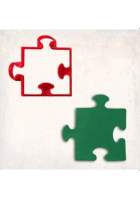 Resim Bulmaca Kurabiye Kalıbı Şekillendirici Kopat KIrmızı 