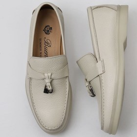 Resim Bueno Shoes Bej Flotter Deri Kadın Loafer 05ws101 