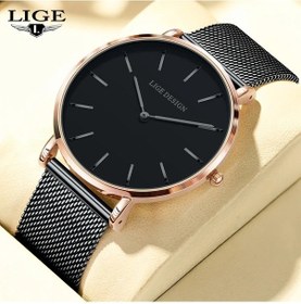 Resim Fochsia Lıge Rose Gold Kasa Siyah Kadran Klasik Kadın Kol Saati Moda Hediye Diğer 