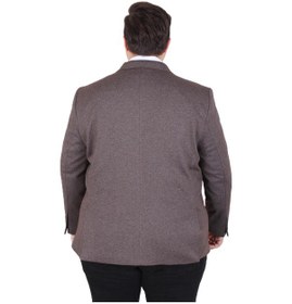Resim Mocgrande Erkek Büyük Beden 4 Drop Blazer Sedef Ceket 500606 Kahverengi Kahverengi 