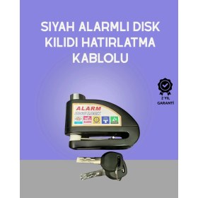 Resim TeknoKapsül Yüksek Sesli 110DB Çelik Disk Kilidi Su Geçirmez 