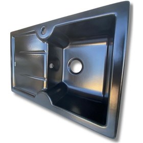 Resim Gl General Sonas 45S Lı Seramik Evye Siyah 78 x 50 CM 