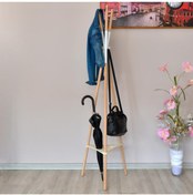 Resim Prado Ayaklı Askılık Ahşap Tasarım Portmanto 