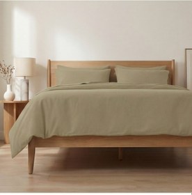 Resim Prime Sleeks Harmony %100 Pamuk Çift Kişilik Nevresim Takımı, Zeytin Yeşili Zeytin Yeşili 