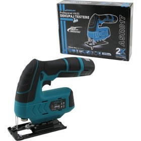 Resim Profesyonel Şarjlı Dekupaj Testere Sunta Kesme Dekupaj Kademeli Hız Ayar 2 Fren Sistemi 12V 360W 
