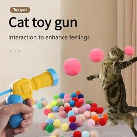 Resim 1 Set Whisker Wonders Etkileşimli Kedi Oyuncak Tabancası ile Güvenli Toplar - Pille Çalışmayan, Dayanıklı Plastik Fırlatıcı Tüm Kedi Irkları için, Sonsuz Oyun ve Kediler için Zenginleştirme için Geri Tepme Tasarımı 