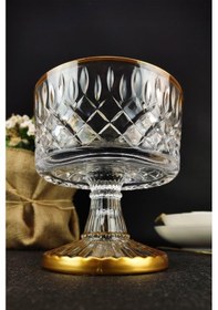 Resim Digithome Cam Servis Ve Sunum Kasesi Gold Yaldızlı 15 Cm St.kfs.004 