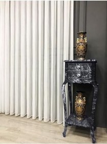 Resim Taç Normal Pile Kalın Çizgili Tül Perde Tek Kanat, 3LUCIZGILINORMAL, 280 x 260 