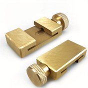 Resim 2'li Paket Altın Renk Hassas Çelik Hizalama Blokları Dokulu Tutuş ile - Ahşap İşaretleme ve Hat Yönlendirme için Dayanıklı Metal Yapı, Pil Gerekmez, Cilalı Yüzey | Hassas Mühendislik 