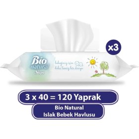 Resim SHC4200 Nessiworld Bio Islak Havlu Mendil 3X40 120 