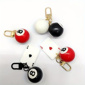 Resim İmitasyon Bilardo Kırmızı 8 Siyah 8 Anahtarlık, 2D Akrilik İmitasyon Poker A ve Reçine Bilardo Aksesuarları, Süsler, Dekorasyon, Tatil Hediyeleri, Arkadaşlar, Aile, Parti Hediyeleri için Uygun, Alaşımlı Anahtarlık, Snooker Aksesuarları Anahtarlık 