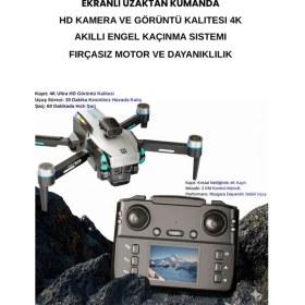 Resim Qifit Profesyonel Fırçasız Motorlu Drone - 4K Elektrikli Kamera ve Akıllı Engel Sensörü 