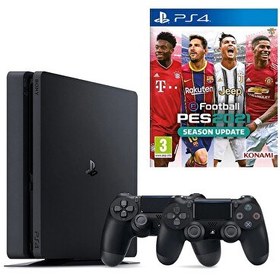 Resim Sony Playstation 4 Slim 500 GB Oyun Konsolu + 2. Playstation Kol + PES 2021 PS4 Oyun (İthalatçı Garantili) 