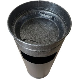 Resim ÖZHEMMEKLER Gümüş Renk Kolon Küllük 26x65 cm, şık ve kullanışlı tasarım 