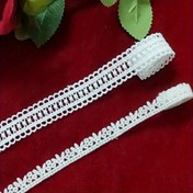 Resim 0.91/4.57 metre Zarif Beyaz Polyester Dantel Kenar - Karmaşık Çiçekli & Kavanoz Kenarları, DIY El İşleri için Su Çözünebilir Kumaş, Ev Tekstilleri & Kadın Giyiminde Dikiş Süslemeleri, Dantel Kumaş 