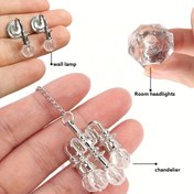 Resim 1 adet bebek evi için şık kristal lamba, yatak odası duvar ışığı, büyük metal malzeme - Altın, Gümüş ve Bakır renk seçenekleri! Bebek evine sıcak bir atmosfer katın! Elektriksiz kullanım! Her türlü tatil için uygun! 