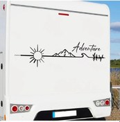 Resim X6247-altın-l 73 Cm X 20 Cm-moda Kamp Macera Vinil Yapışkan Camper Van Suv Dekorasyon Çıkartmaları Karavan Rv Vinil Çık 