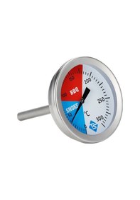 Resim Trendooze Termometresi Sıcaklık Santigrat Pişirme Paslanmaz Ölçer Izgara İçin Gümüş Fırın Derece Çelik Bbq Barbekü 0-300 Vi Gümüş 