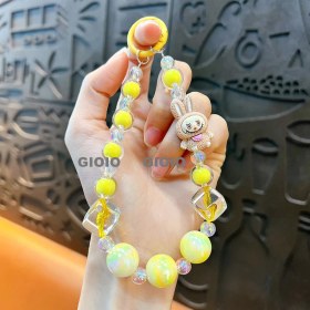 Resim Silver1 Yeni Sevimli Çizgi Film Işıklı Işık Kulomi Büyük Kulak Köpek Hediye Kutusu Anahtarlık Araba Okul Çantası Dıy Kolye Hediye (Yurt Dışından) 