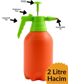 Resim KAYRA LEATHER CRAFT 2 Litre Basınçlı İlaçlama Pompası - Dezenfekte Sisleme ve Bahçe Püskürtücü - Ayarlanabilir Nozul 