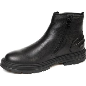 Resim Greyder Erkek Siyah Hakiki Deri Casual Bot 3K1KB75169 