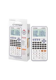 Resim 417 Fonksiyonlu Geniş Çift Satır Kitap Ekran Bilimsel Hesap Makinesi, Ul-991es Plus Max Serisi Gri-lacivert 