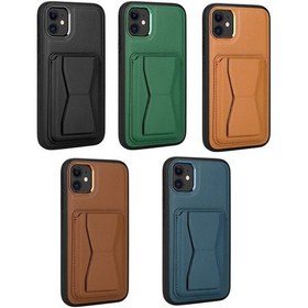 Resim İphone 12 Uyumlu Kartlıklı Standlı Pu Deri Zore Memo Kılıf-koyu Yeşil Koyu Yeşil 