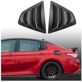 Resim Motion003 Toyota Camry 2018 2019 2020 2021 2022 2023 2024 Aksesuarları Sportif Araba Dış Arka Yan Pencere Hasır Kanal Kapakları Mat Siyah 2 Adet 