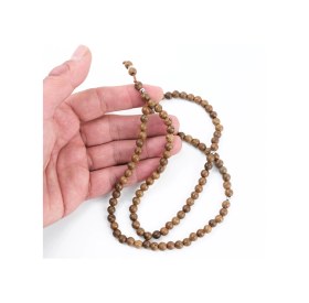 Resim Venge Ağacı 99luk Küre Kesim 6mm Namaz Tesbihi Kahverengi 
