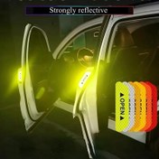 Resim Yansıtıcı Araba Kapı Stickerı Güvenlik Açılış Uyarısı Reflektör Bant Dekal Otomobil Aksesuarları Dış İç Reflektör Sticker 