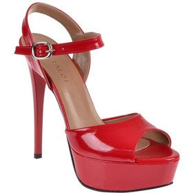 Resim pullman Yüksek Topuk Platform Taban Kadın Topuklu Ayakkabı PL-2909 KIRMIZI RUGAN 