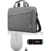 Resim Lenovo 300 Kablosuz Mouse + Lenovo T210 Notebook Çanta + Adata 64GB AUV150-64G-RBK Flash Bellek 