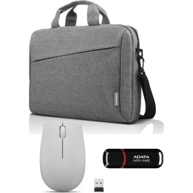Resim Lenovo 300 Kablosuz Mouse + Lenovo T210 Notebook Çanta + Adata 64GB AUV150-64G-RBK Flash Bellek 