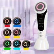 Resim 7'si 1 Arada Büyük Tabanlı Yüz Güzellik Cihazı - Taşınabilir USB Şarj Edilebilir Yüz Vibratörü, 3 Hız Ayarı, 4 Mod, LCD Ekran - Aile ve Arkadaşlar İçin Mükemmel Hediye, Yüz Işığı Bej Bakımı, Şık Modern Cihaz, Ayarlanabilir Güzellik Aracı 