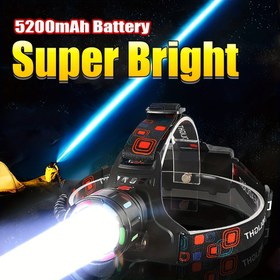 Resim Ultra Parlak 1800-4000 Lümen LED Baş Lambası, Teleskopik Yakınlaştırma, 4 Mod ve Tip-C Şarj - Kamp, Balıkçılık, Yürüyüş için Uzun Ömürlü 4-10 Saat Pil, Şarj Edilebilir 