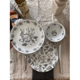 Resim Dekofabrik Forest 20 cm Tabak - Gray 