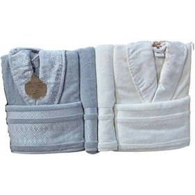 Resim Özdilek Dory Krem Gri Aile Bornoz Seti Krem-gri Çok Renkli 