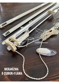 Resim Katlamalı Perde Mekanizması 6+1 Demir Koteksli Profil Zincir Mekanizmalı100 Cm 