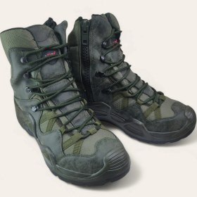 Resim Lıghtınghm Askeri Kamp Taktikal Trekking Fermuarlı Outdoor Suni Deri Taktik Kışlık Bot 