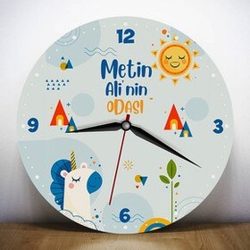 Resim Çocukların Dünyası Tasarım Duvar Saati 
