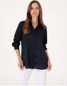 Resim Pierre Cardin Kadın Lacivert Gömlek Desenli 50313588-vr033 Lacivert 