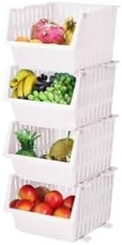 Resim Raddan Style 4 Katlı Demonte Sebzelik Meyvelik Açık Saklama Rafları Ultra Lux Kalite Beyaz Renk, dertds 