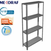 Resim Mekoraf Mekoraf 31 X 93 4 Katlı 2 Metre Arsiv Ve Depo Çelik Raf Sistemi 