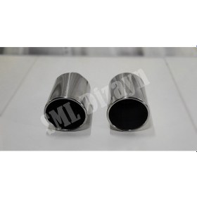 Resim 120lik Tekli Düz Egzoz Ucu. 120mm Krom Egsoz Başlığı Egzos Ucu-uç 