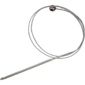 Resim NessiWorld Misinalı Çelik Stoplu Tığ Şiş 6 Numara 60 cm 