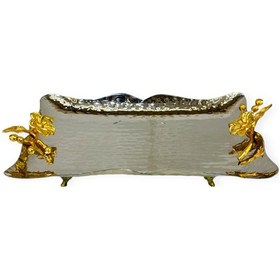 Resim Japon Güllü Bakır Sunum Tepsisi No: 1 Gümüş 